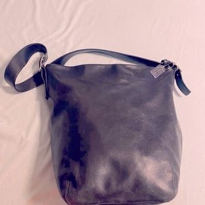 Vintage Coach Legacy 9151 black leather bucket bag